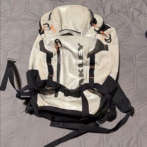 Oakley Light Gray and Black Backpack with Orange Accents